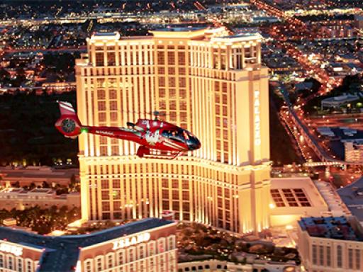 Las Vegas Strip Highlights Night Flight