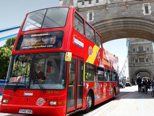 London Double Decker Bus Hop-on/Hop-off Tour PLUS free Thames Cruise 